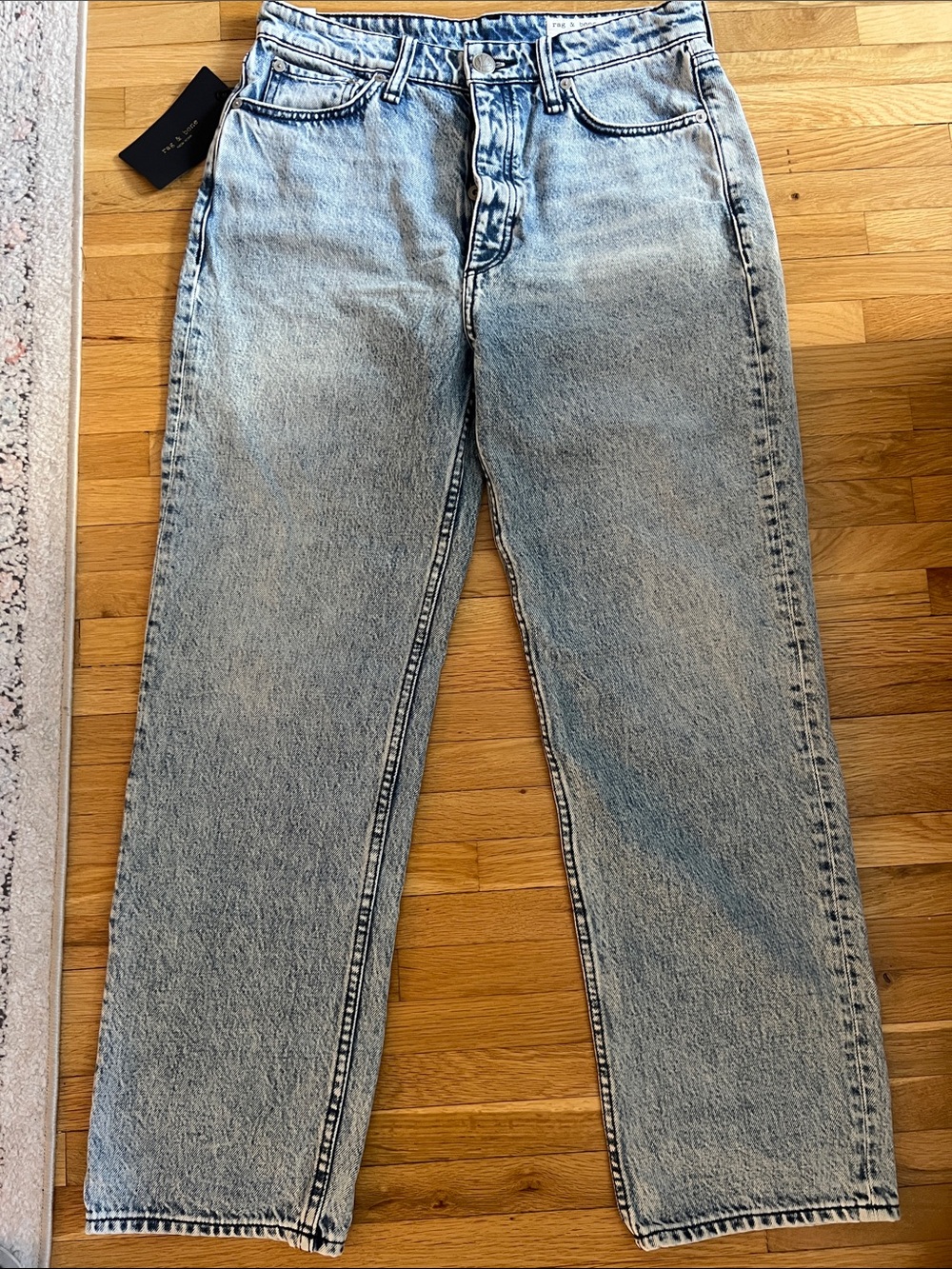 rag & bone Light Wash Straight-Leg Jeans